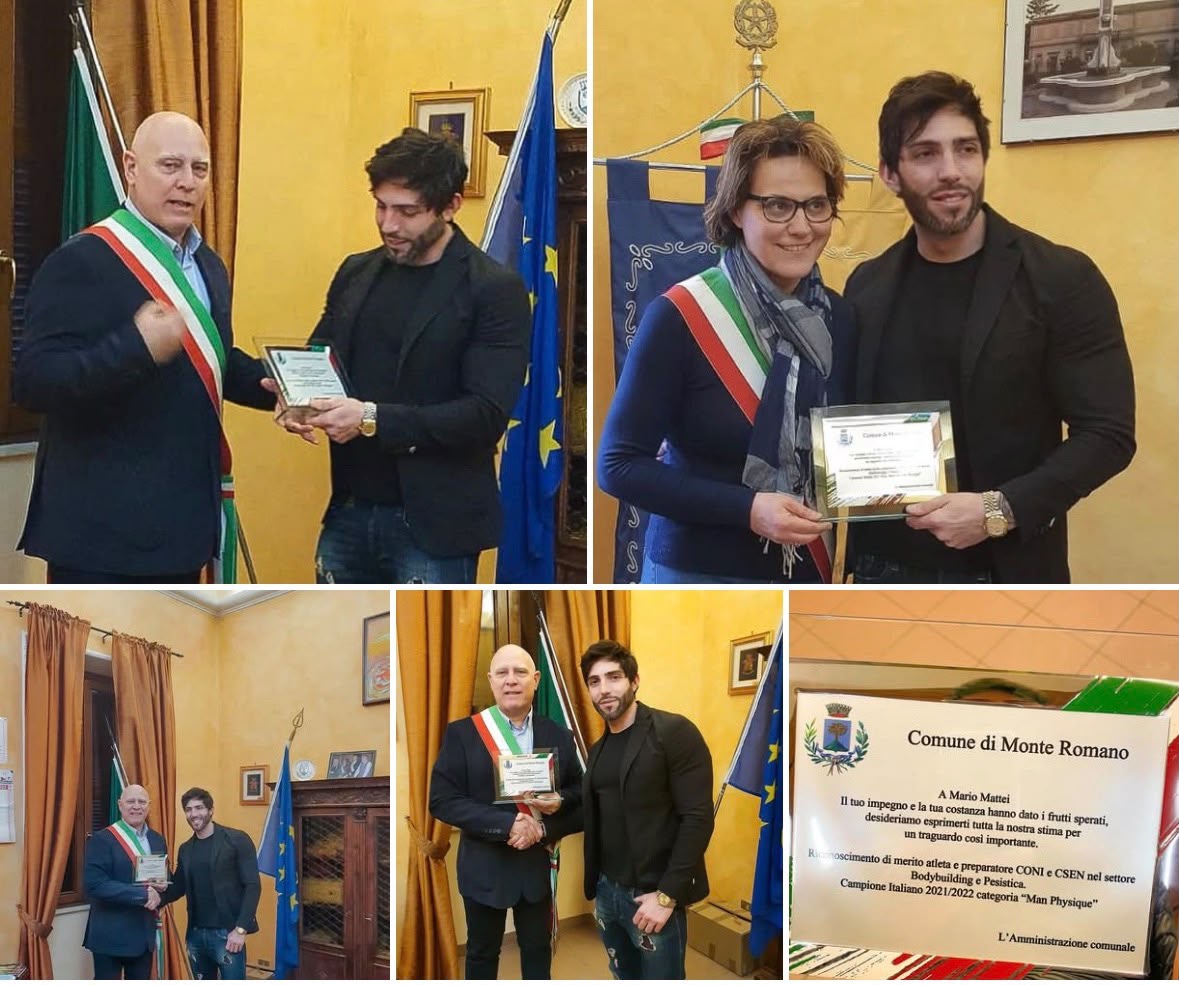 Mario Mattei premiato dal Comune di Monte Romano