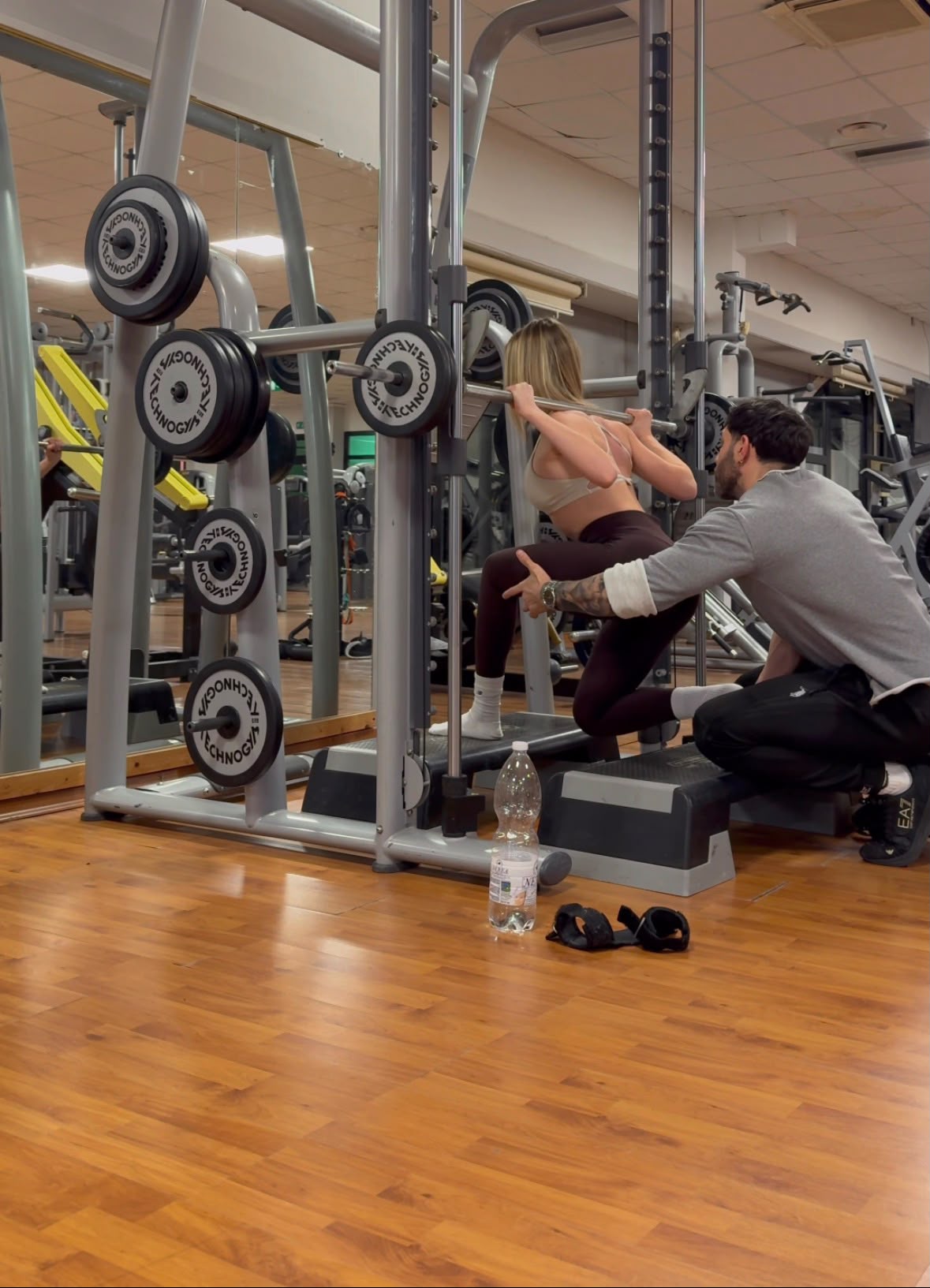 Coaching su squat al multipower